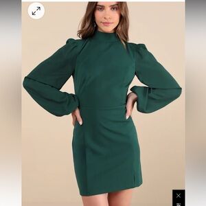 Lulus beautiful green mini dress